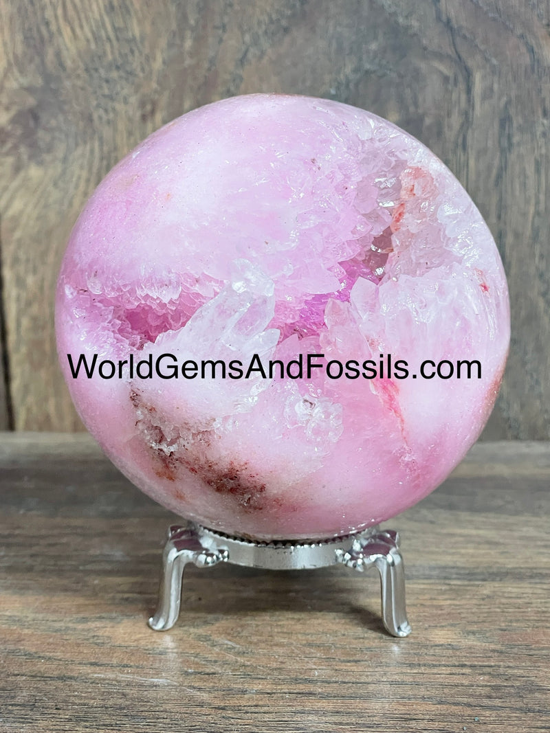 Pink Amethyst Sphere 85mm-90mm Dyed