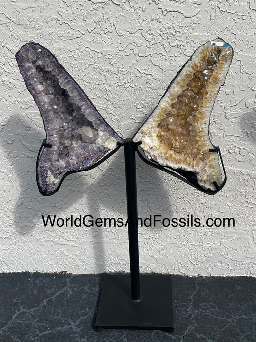 Amethyst Citrine Butterfly #2 41.5” x 27.5”