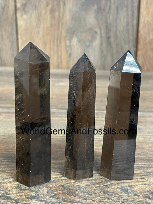 Polished Smoky Quartz Point 3"-3.5" 1 lb