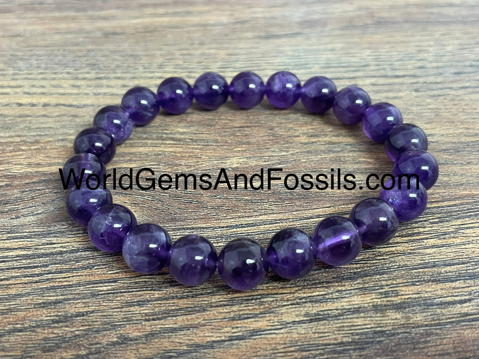 Amethyst Bracelet 8mm  "A" Grade