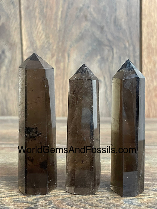 Polished Smoky Quartz Point 3"-3.5" 1 lb