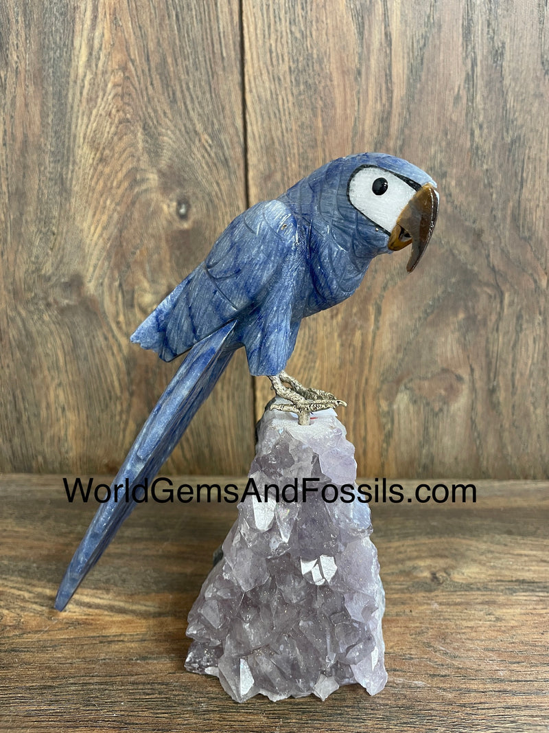 Crystal Bird On Stand Small