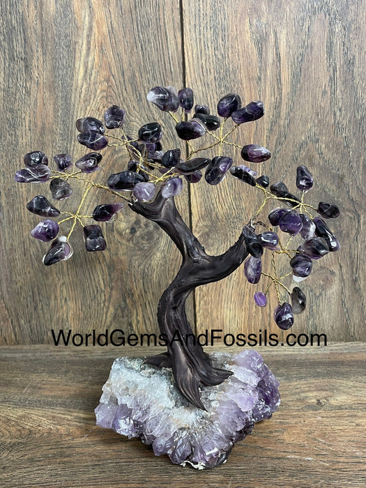 Amethyst Bonsai Tree On Amethyst Base #12