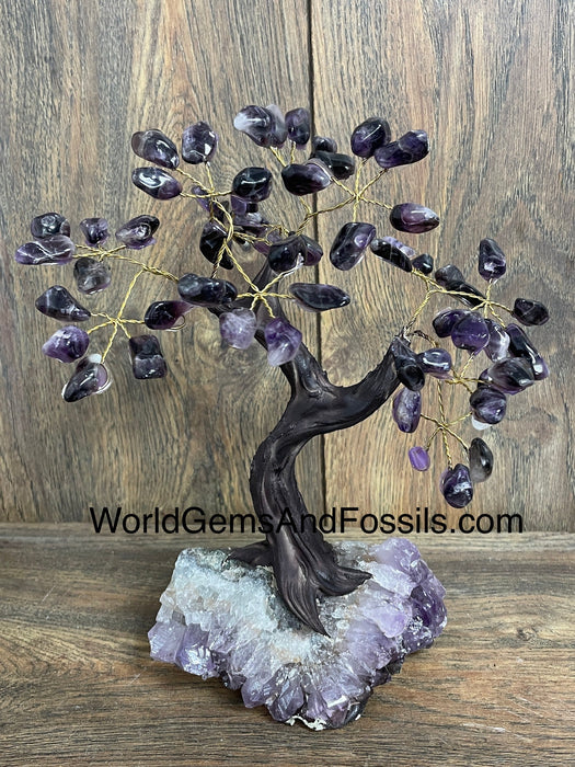 Amethyst Bonsai Tree On Amethyst Base #12