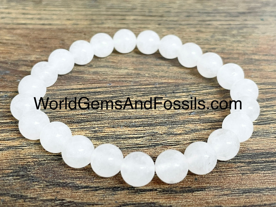 White Agate Bracelet 8mm