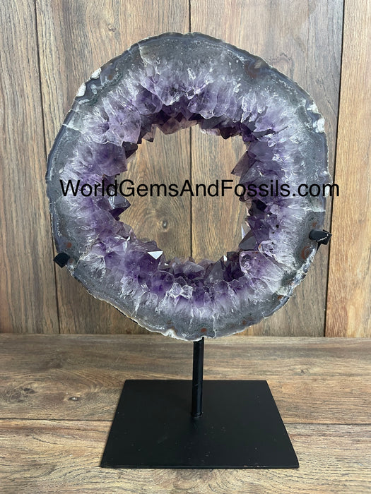 Amethyst Specimen On Stand 12.5”  #6 Ring