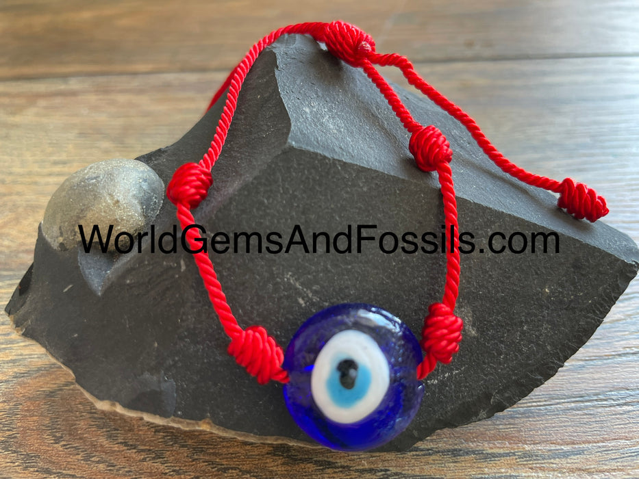 Evil Eye Bracelet Red Cord Adjustable