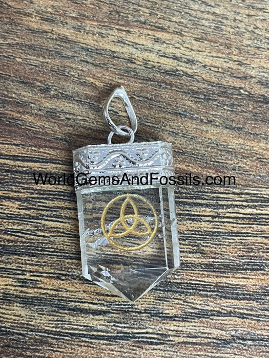 Clear Quartz Trinity Pendant