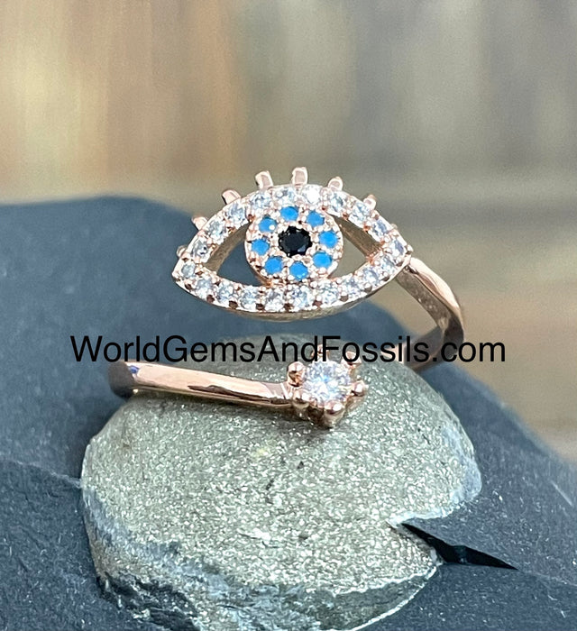 Evil Eye Ring Gold Plated