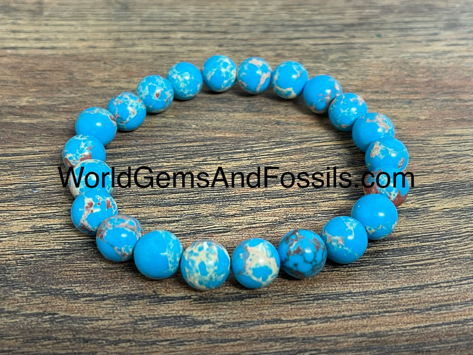 Blue Imperial Jasper Bracelet 8mm