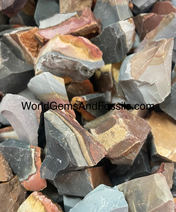 Polychrome Jasper Rough Polychrome Jasper Rough Stones 1 lb — World Gems And Fossils