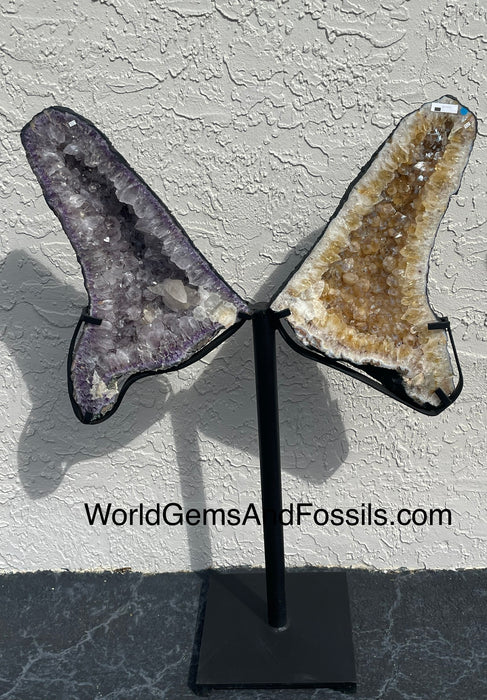 Amethyst Citrine Butterfly #2 41.5” x 27.5”