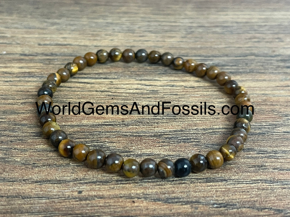 Yellow Tiger Eye Bracelet 4mm