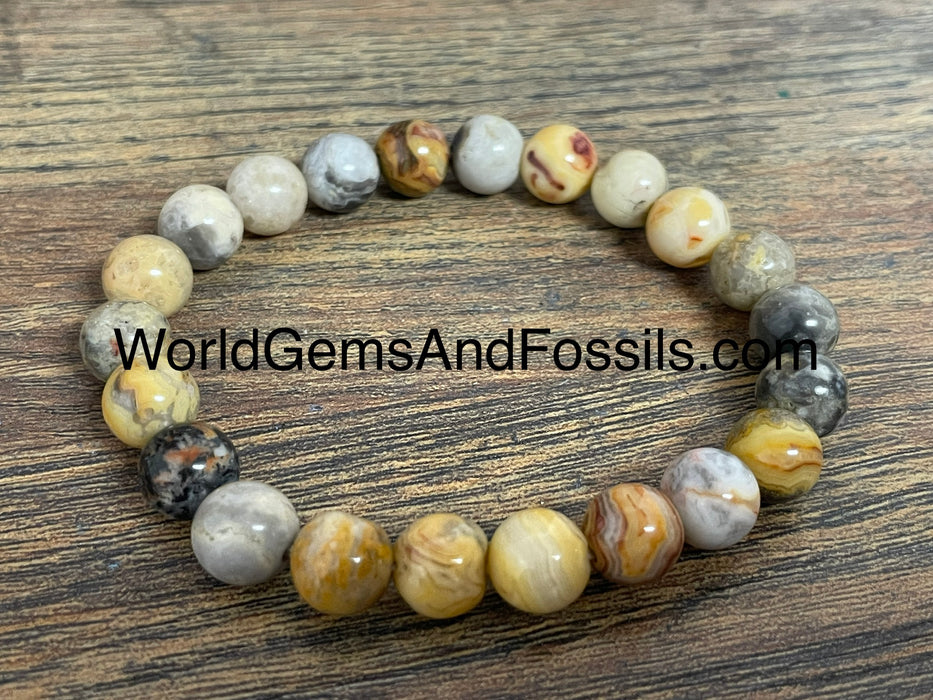 Crazy Lace Agate Bracelet 8mm