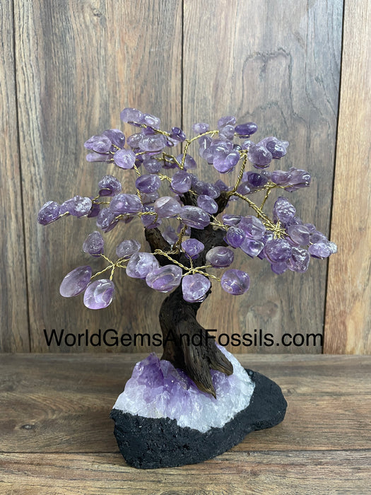 Amethyst Bonsai Tree On Amethyst Base #24