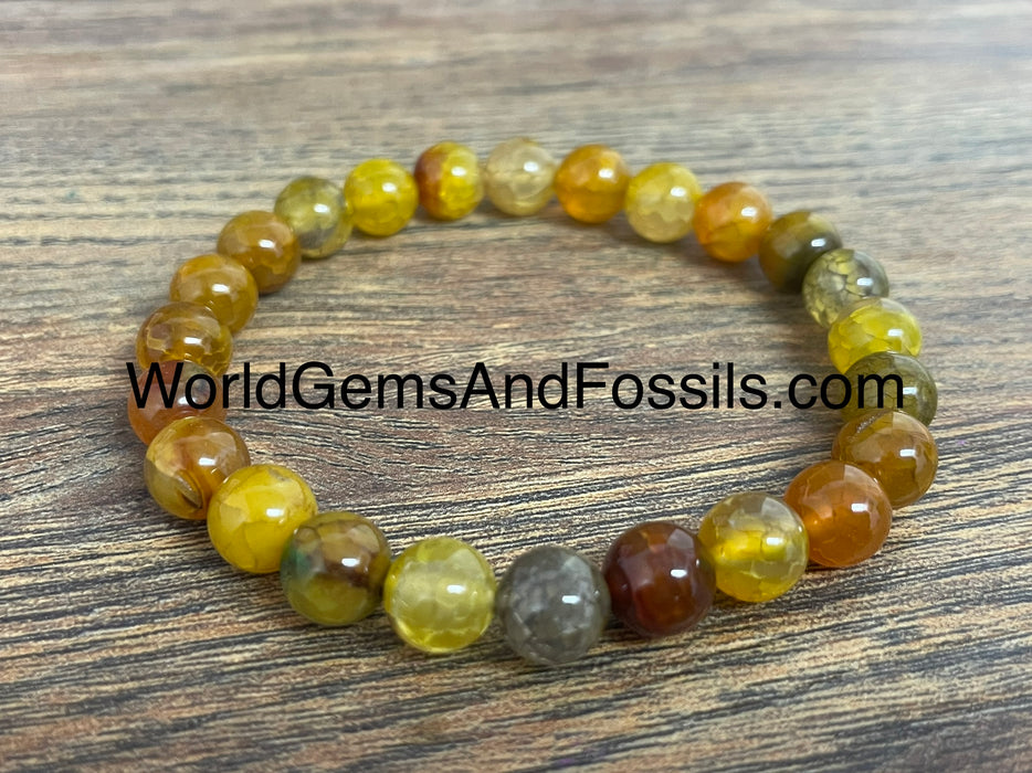 Fire Agate Bracelet 8mm