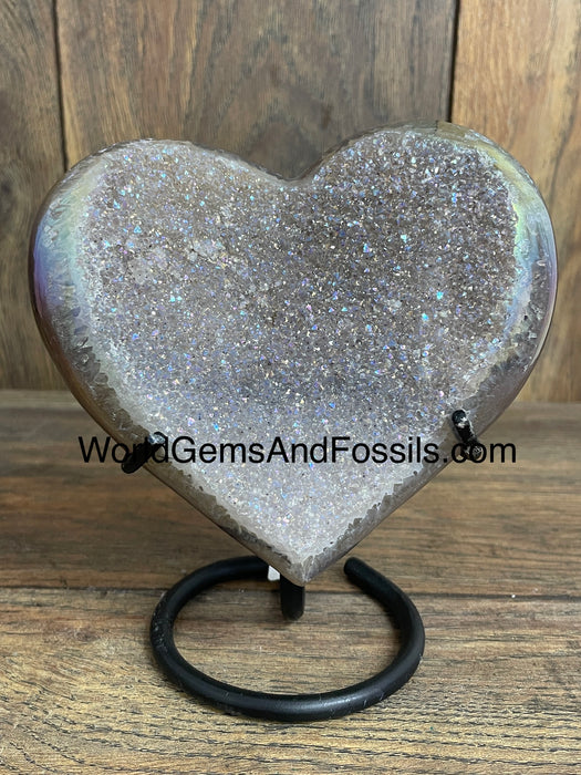 Aura Agate Heart 5.5” #7