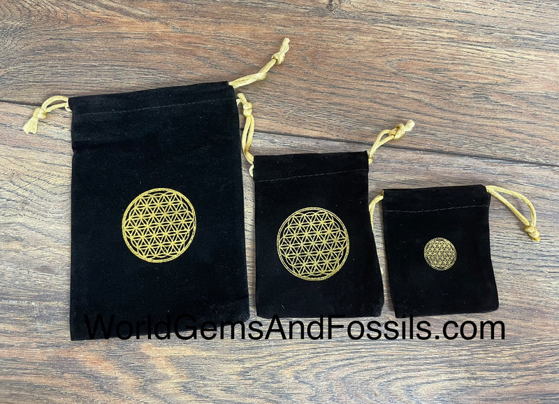 Flower Of Life Pouch Gold