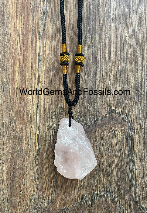 Rose Quartz Necklace Natural Stone