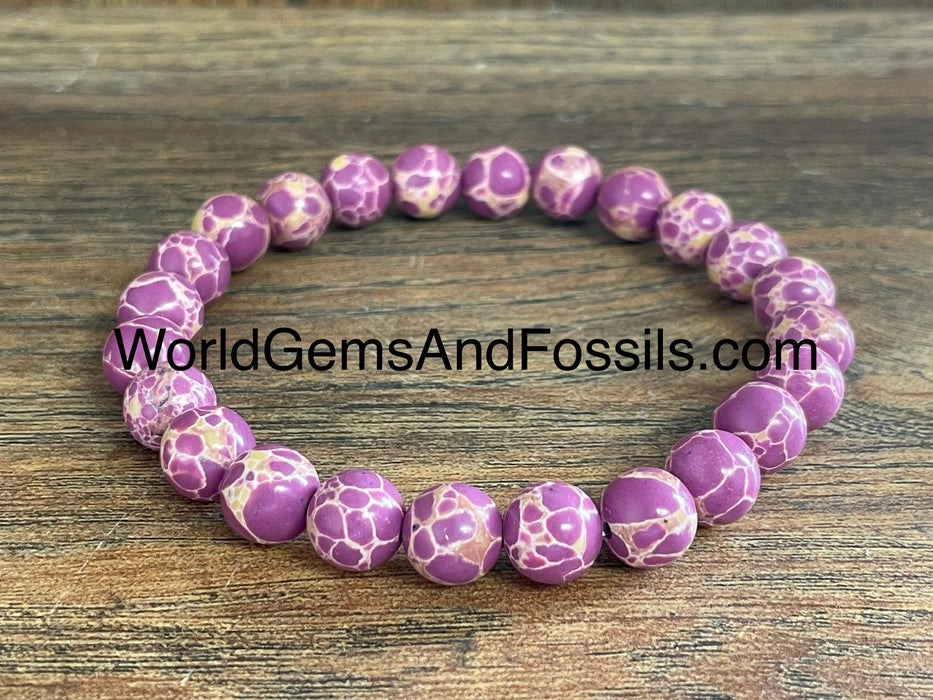 Purple Imperial Jasper Bracelet 8mm