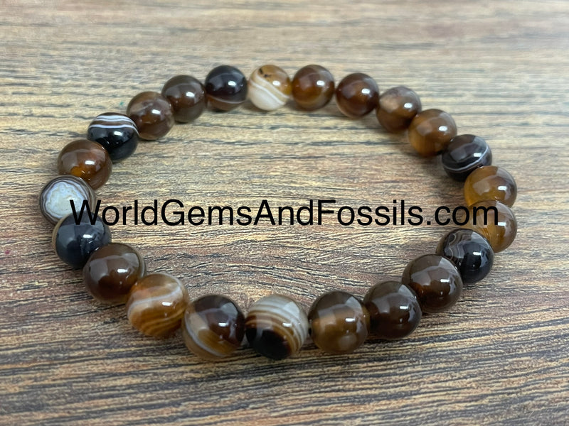 Natural Agate Bracelet 8mm