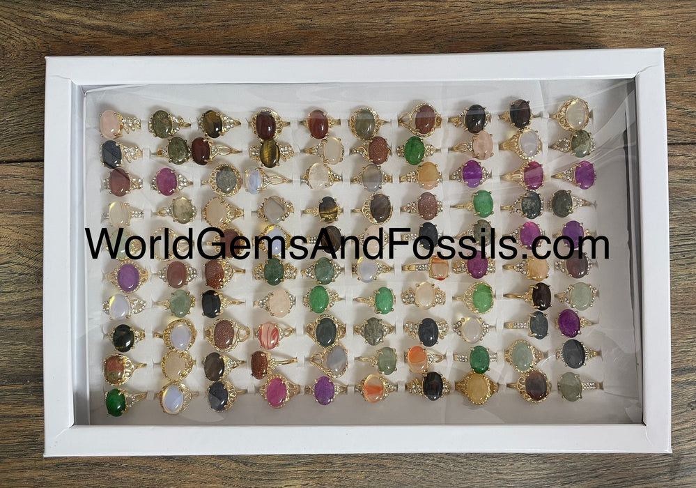 Gemstone Ring Oval 100/Box