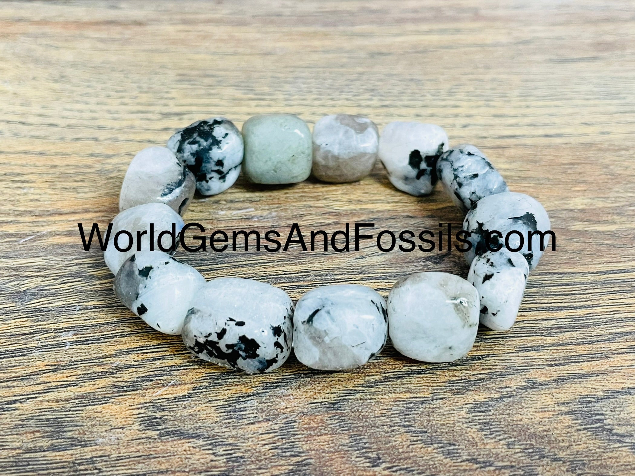 Rainbow Moonstone Nugget Bracelet