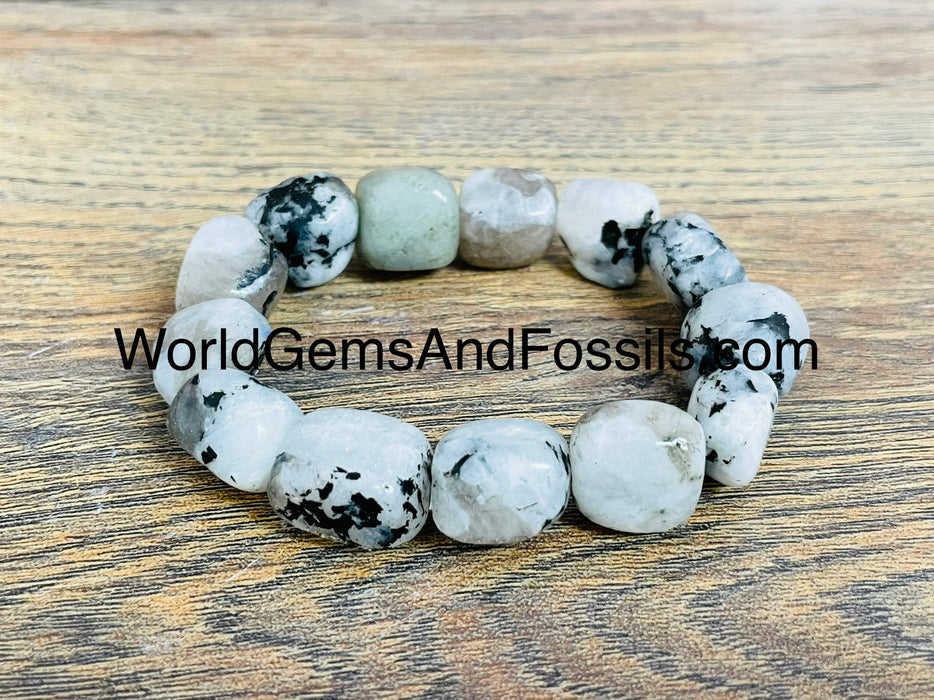 Rainbow Moonstone Bracelet Tumbled