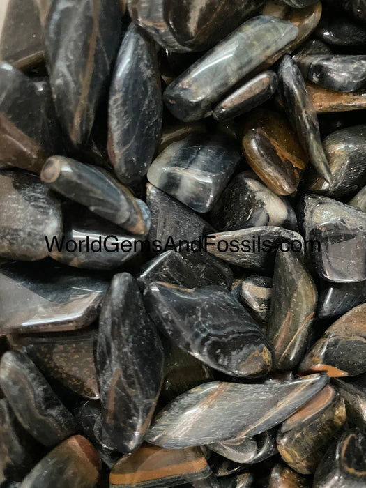 Blue Tiger Eye Tumbled Stones 1lb