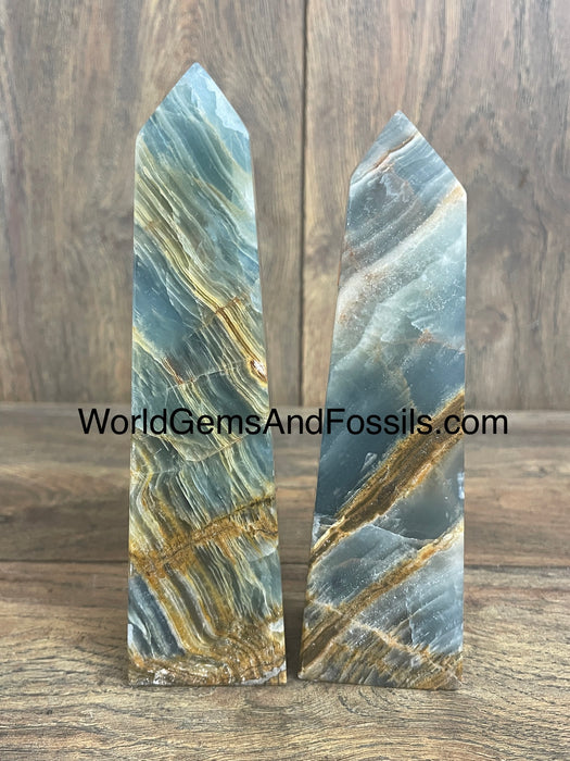 Blue Onyx Obelisk 6.5”  #O