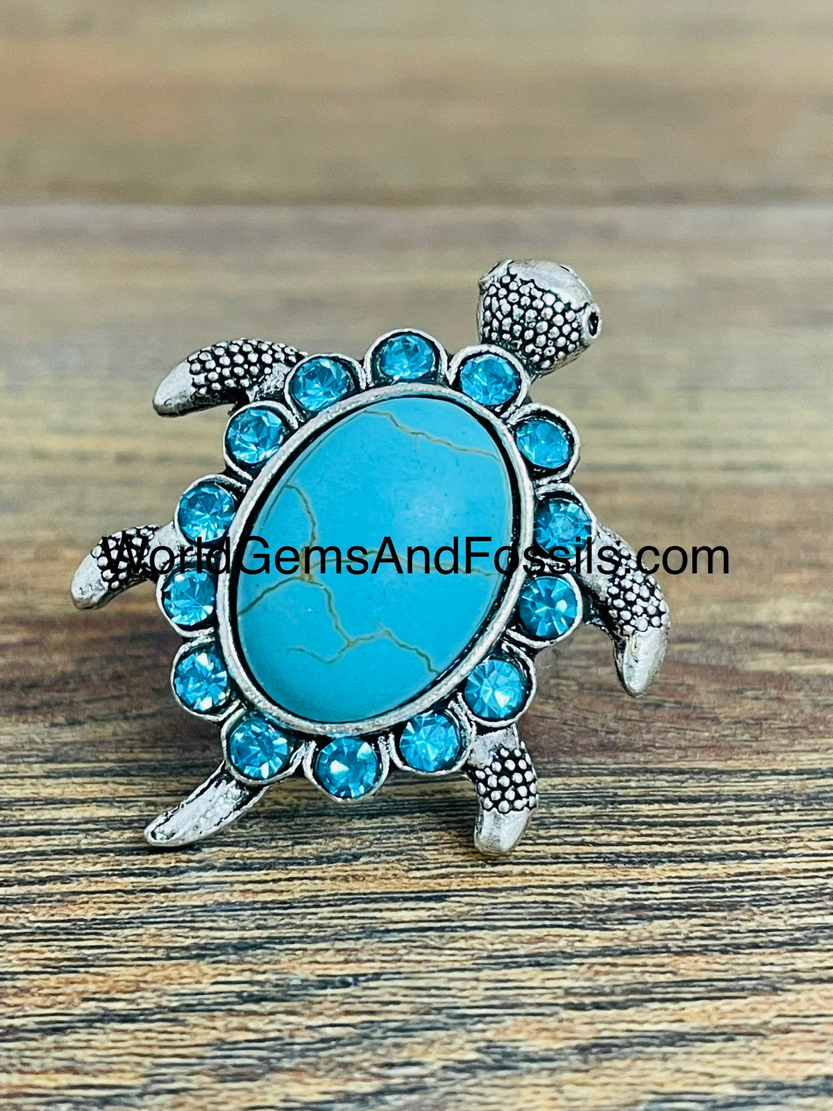 Turtle Ring Adjustable — World Gems And Fossils