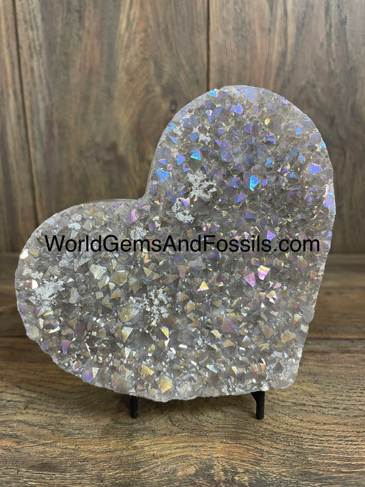 Aura Amethyst Heart 5.3”  #15