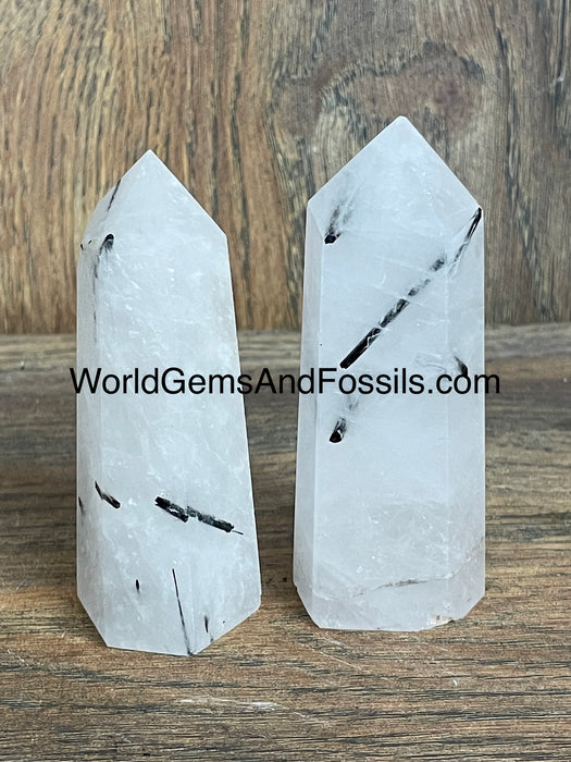 Tourmalated Quartz Point 3"-3.75"