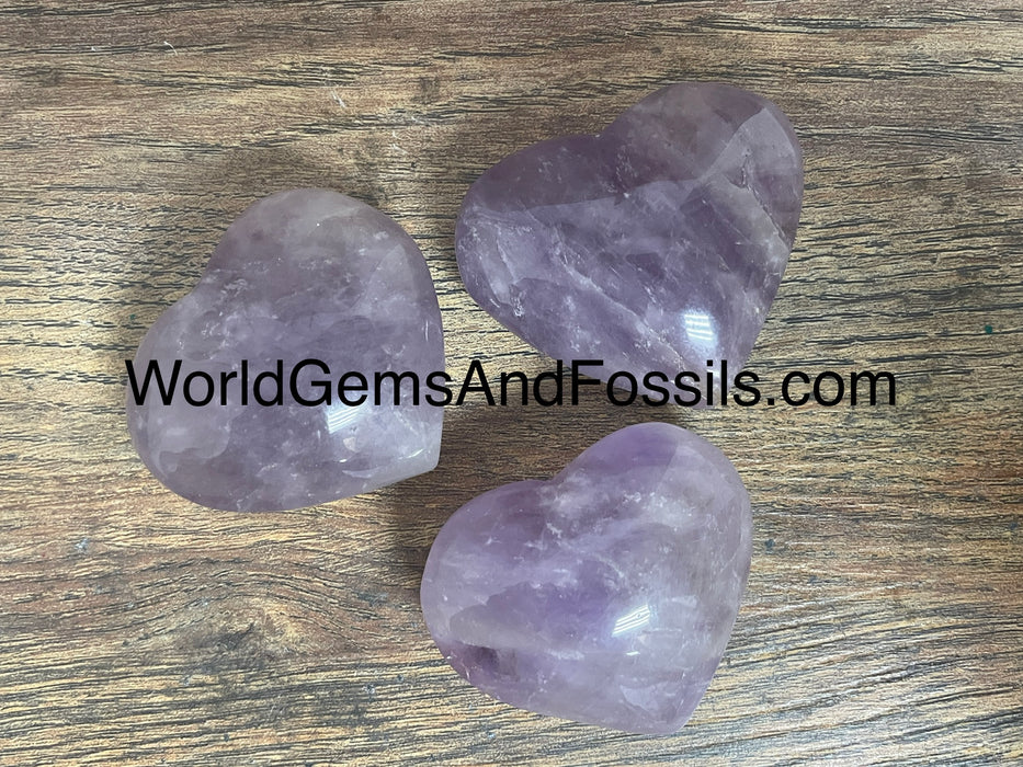 Amethyst Heart  1 lb  40-60mm