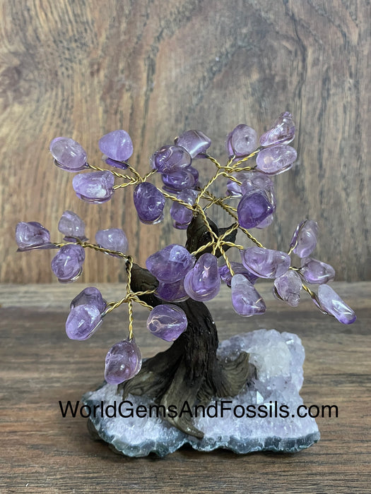 Amethyst Bonsai Tree On Amethyst Base #7