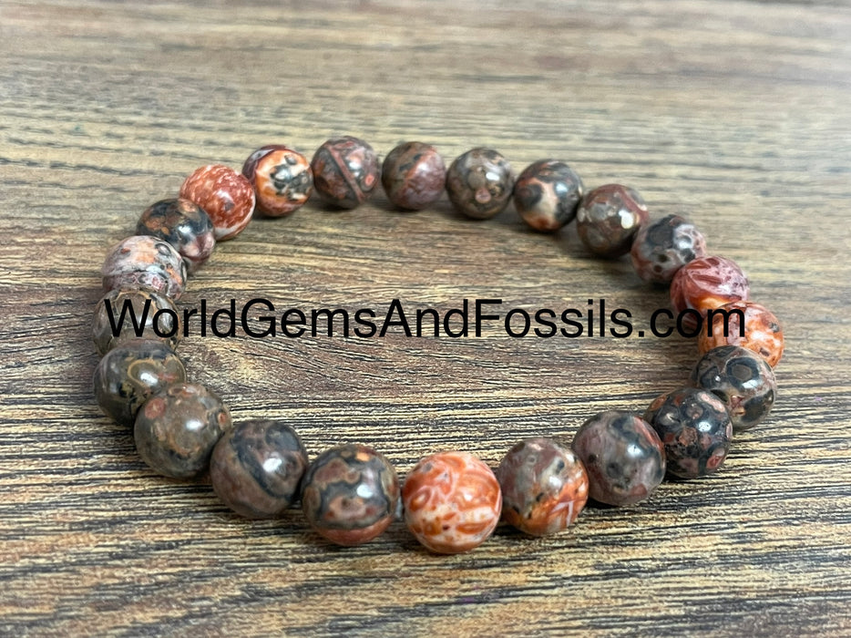 Leopard Skin Jasper Bracelet 8mm