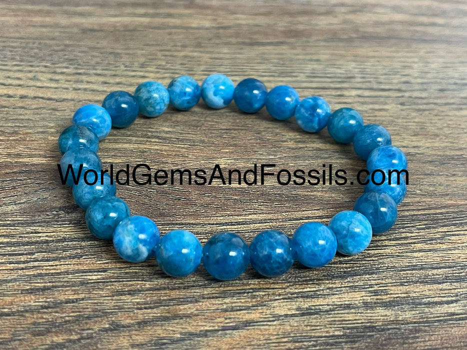 Blue Apatite Bracelet 8mm