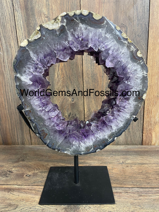 Amethyst Specimen On Stand 14” #16 Ring