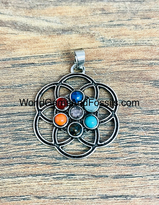 Chakra Flower Of Life Pendant