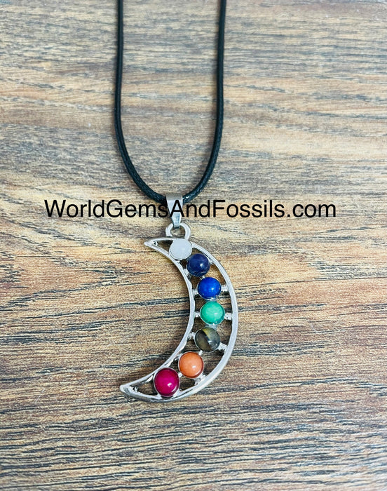 Chakra Moon Necklace