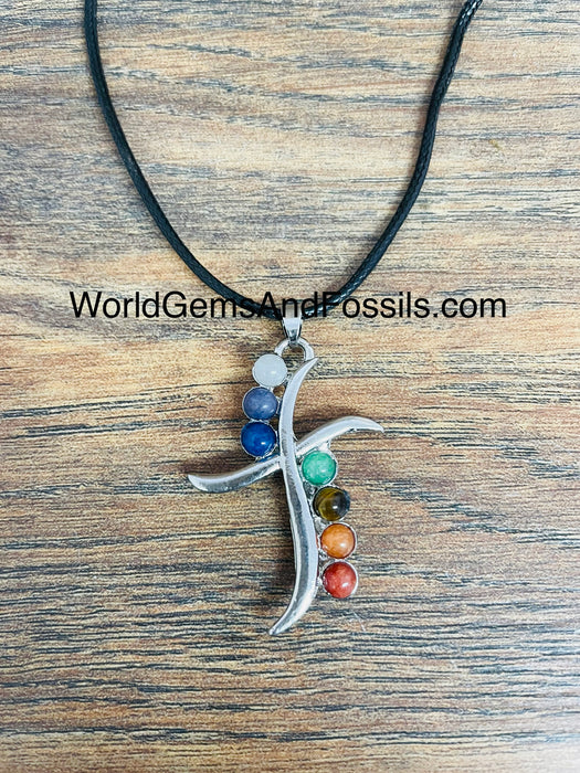 Chakra Cross Necklace