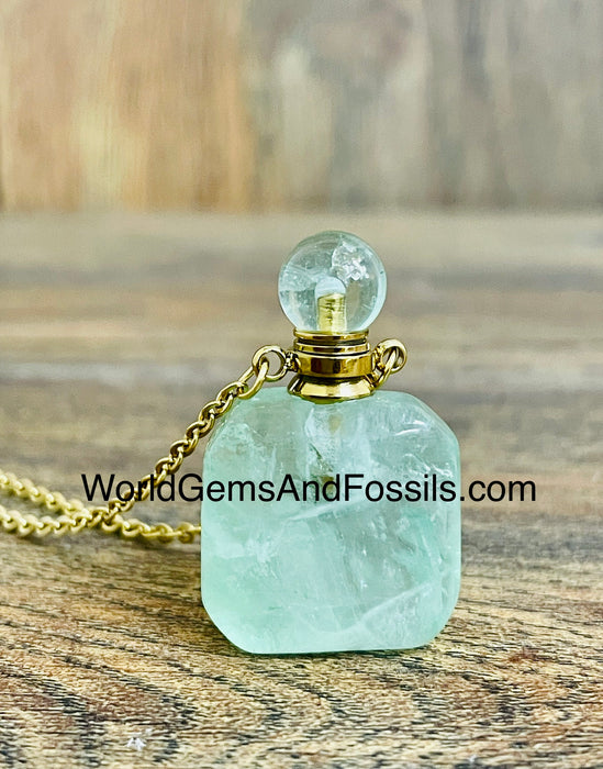 Fluorite Perfume Necklace