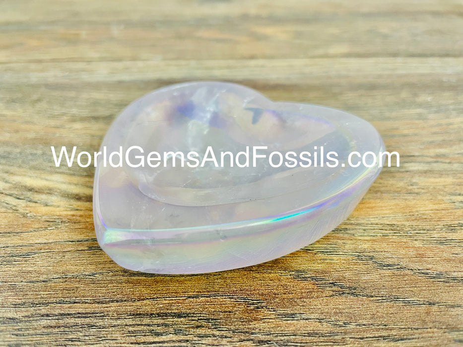 Rose Quartz Aura Heart Bowl