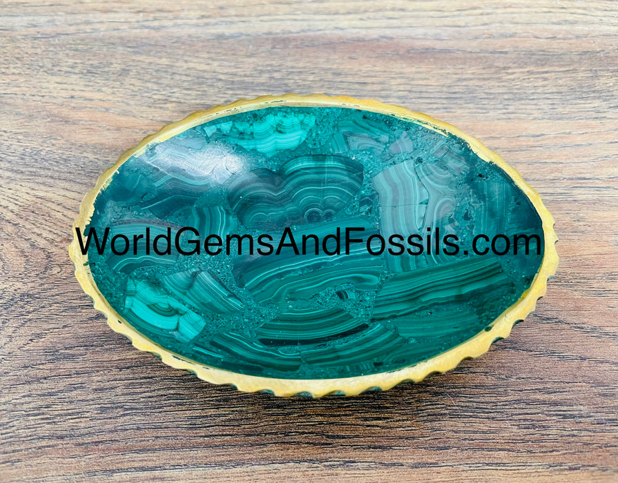 Malachite Oval Bowl