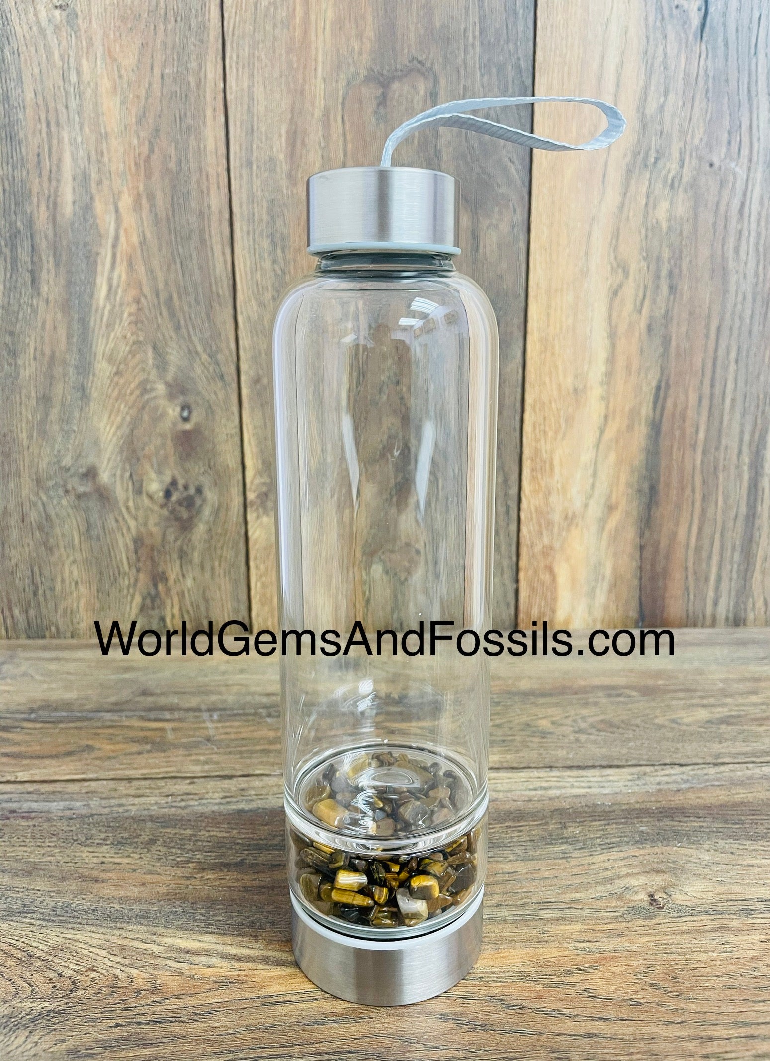 Tiger Eye Crystal Water Bottle