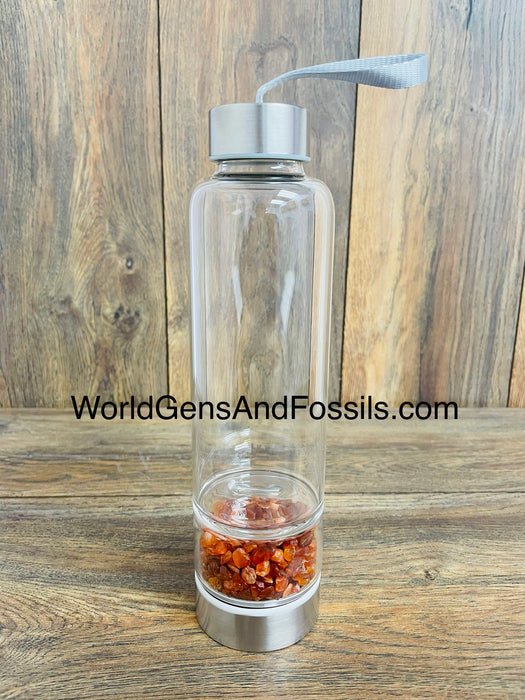 Carnelian Crystal Water Bottle