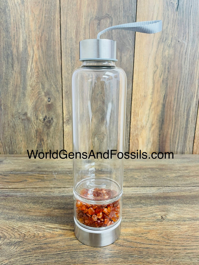 Carnelian Crystal Water Bottle