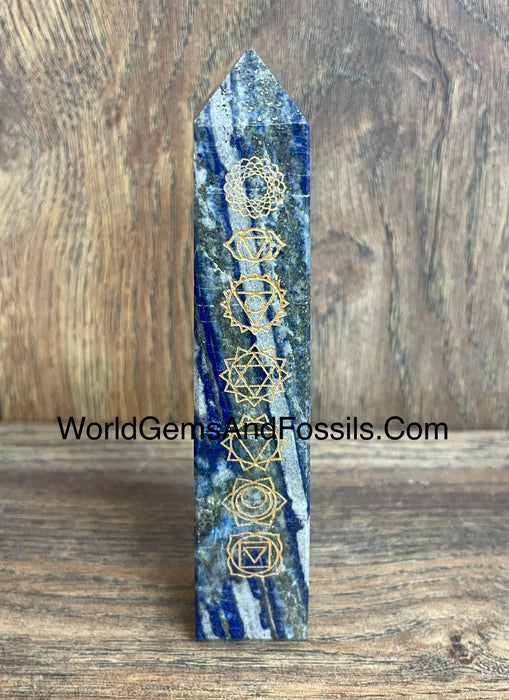 Lapis Moon Phase Tower 4.5"-5.5"