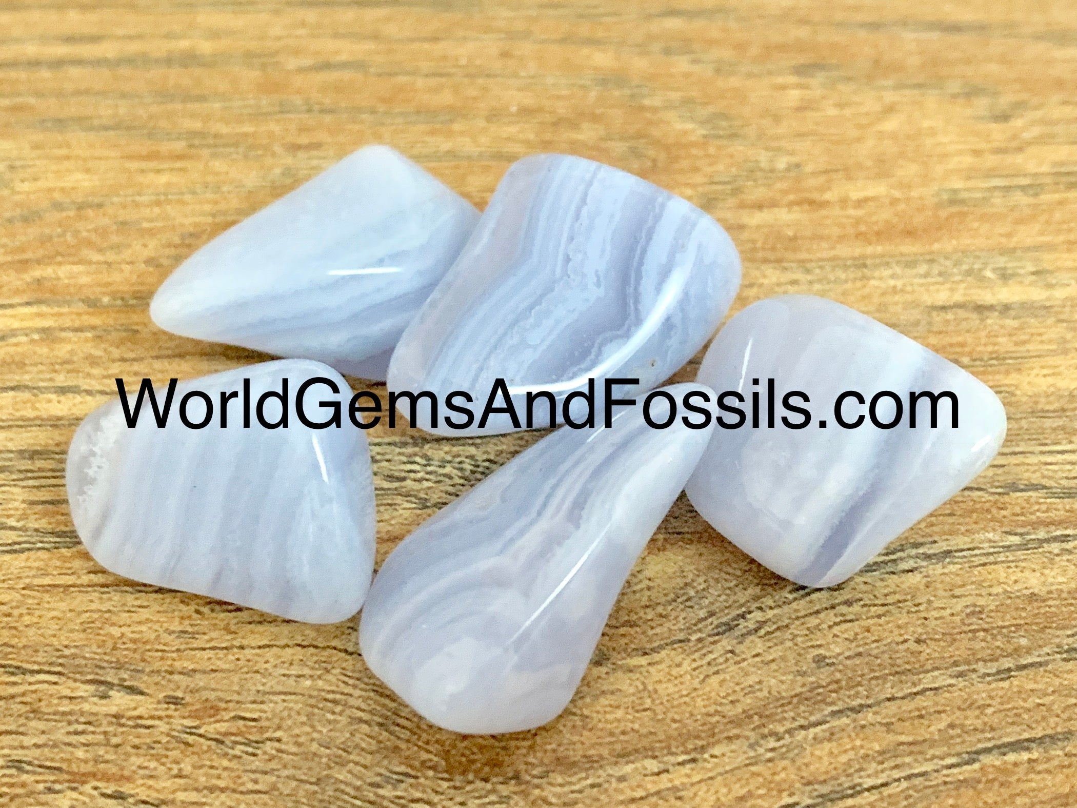 Blue Lace Agate Tumbled Stones