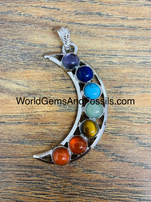 Chakra Moon Pendant